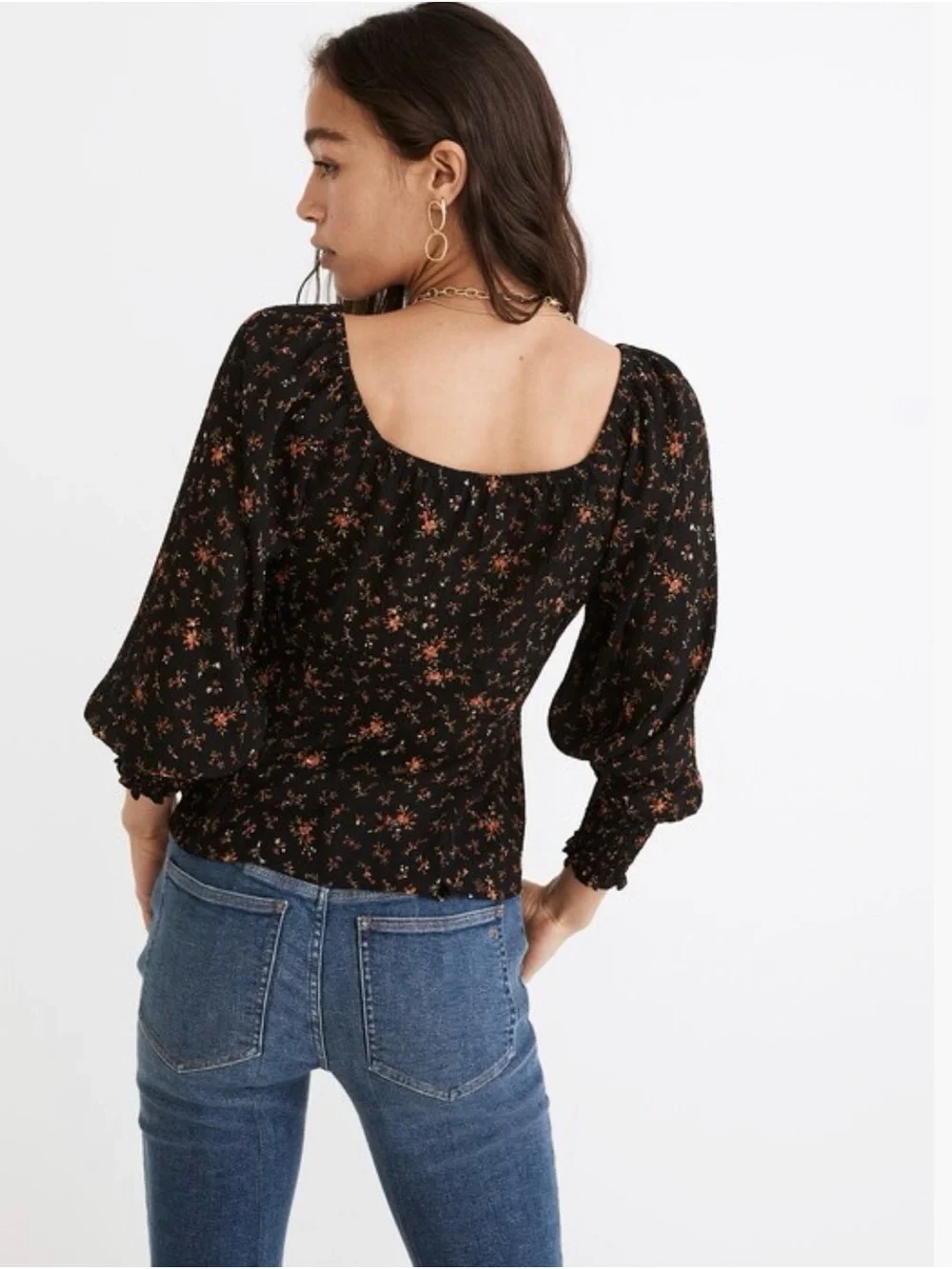Madewell Kirstie Sweetheart Top in Fresh Sprigs size 2
